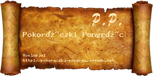 Pokoráczki Pongrác névjegykártya
